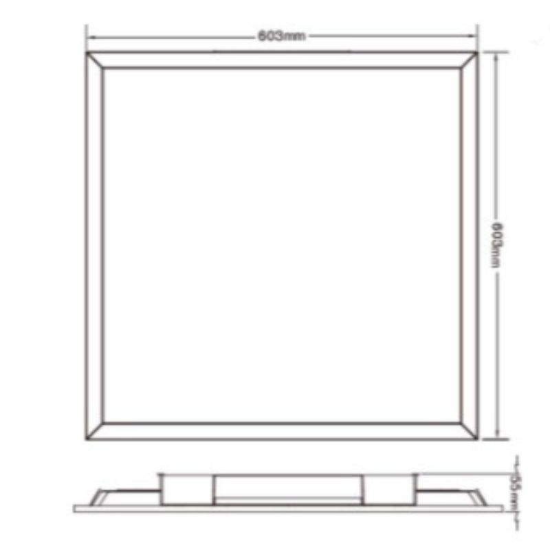 Κατασκευαστής 120-277v υψηλός αυλός 0-10v dimmable 38w οδήγησε φωτιστικά πίνακα πάνελ οπίσθιου φωτισμού